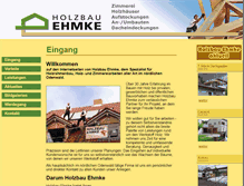 Tablet Screenshot of holzbau-ehmke.de